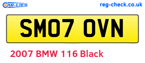 SM07OVN are the vehicle registration plates.