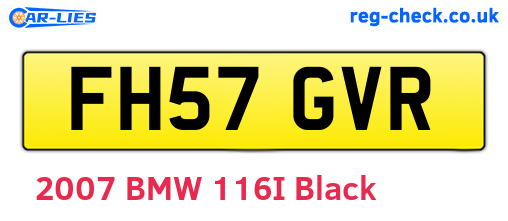 FH57GVR are the vehicle registration plates.