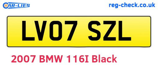 LV07SZL are the vehicle registration plates.