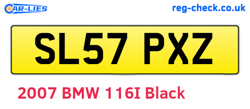 SL57PXZ are the vehicle registration plates.