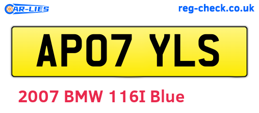 AP07YLS are the vehicle registration plates.