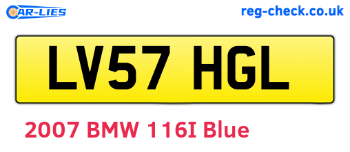 LV57HGL are the vehicle registration plates.