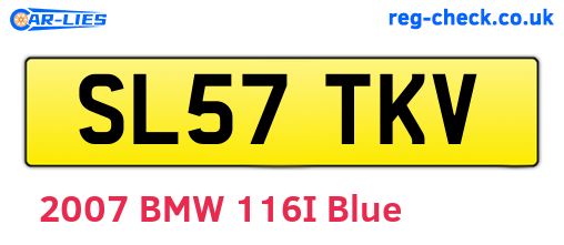 SL57TKV are the vehicle registration plates.