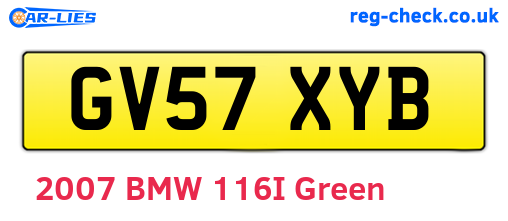 GV57XYB are the vehicle registration plates.