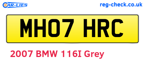 MH07HRC are the vehicle registration plates.