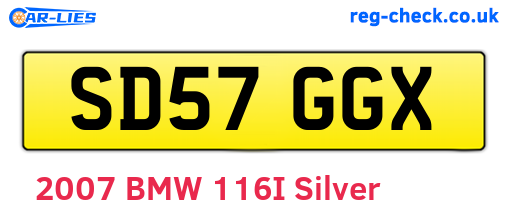 SD57GGX are the vehicle registration plates.