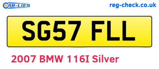 SG57FLL are the vehicle registration plates.