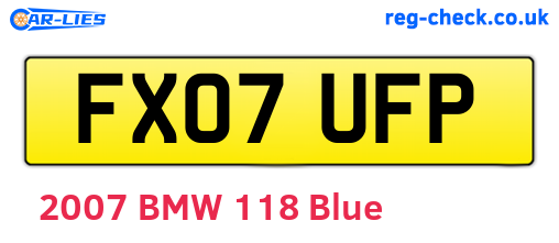 FX07UFP are the vehicle registration plates.