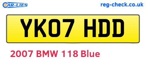 YK07HDD are the vehicle registration plates.