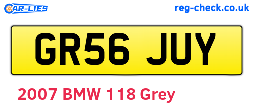 GR56JUY are the vehicle registration plates.
