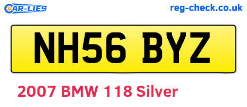 NH56BYZ are the vehicle registration plates.