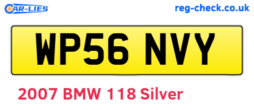 WP56NVY are the vehicle registration plates.