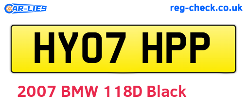 HY07HPP are the vehicle registration plates.