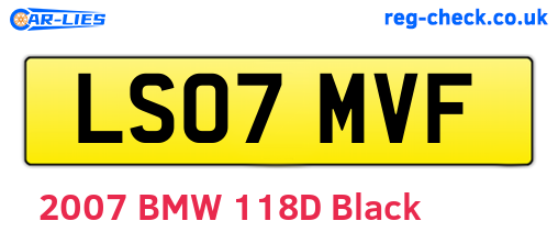 LS07MVF are the vehicle registration plates.
