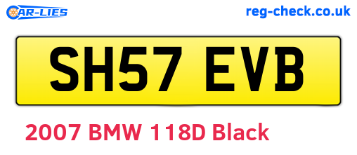 SH57EVB are the vehicle registration plates.