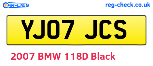 YJ07JCS are the vehicle registration plates.