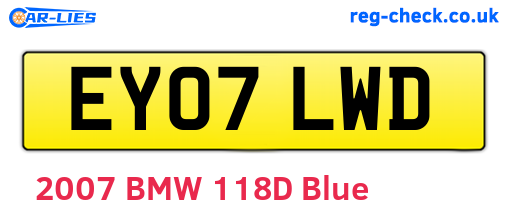 EY07LWD are the vehicle registration plates.