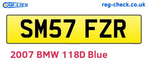 SM57FZR are the vehicle registration plates.