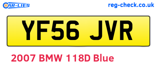 YF56JVR are the vehicle registration plates.