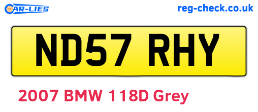 ND57RHY are the vehicle registration plates.