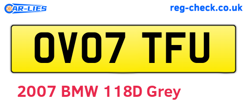 OV07TFU are the vehicle registration plates.