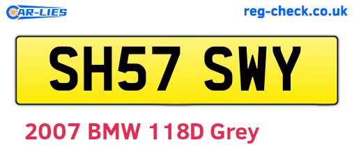 SH57SWY are the vehicle registration plates.