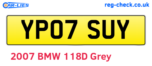 YP07SUY are the vehicle registration plates.