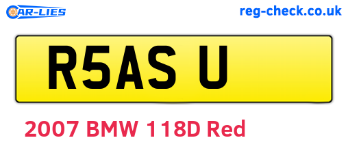 R5ASU are the vehicle registration plates.
