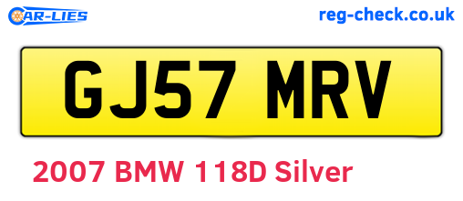GJ57MRV are the vehicle registration plates.