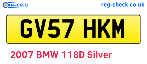 GV57HKM are the vehicle registration plates.