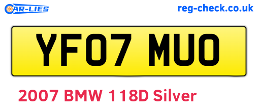 YF07MUO are the vehicle registration plates.