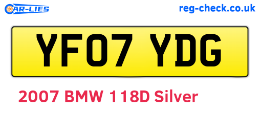 YF07YDG are the vehicle registration plates.
