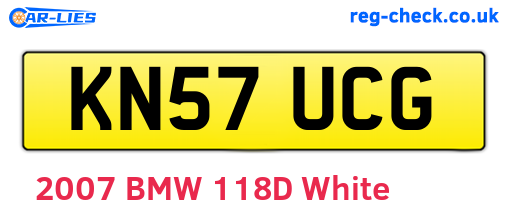 KN57UCG are the vehicle registration plates.