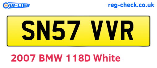 SN57VVR are the vehicle registration plates.