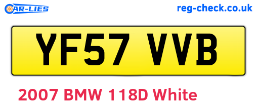 YF57VVB are the vehicle registration plates.