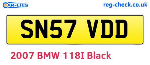 SN57VDD are the vehicle registration plates.