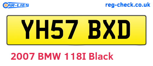 YH57BXD are the vehicle registration plates.