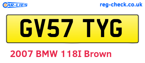 GV57TYG are the vehicle registration plates.