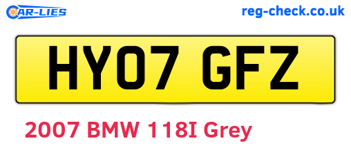 HY07GFZ are the vehicle registration plates.