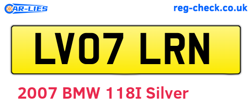 LV07LRN are the vehicle registration plates.