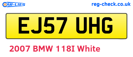 EJ57UHG are the vehicle registration plates.