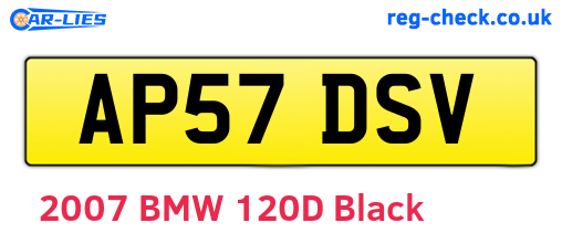 AP57DSV are the vehicle registration plates.