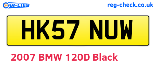 HK57NUW are the vehicle registration plates.