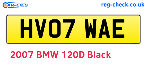 HV07WAE are the vehicle registration plates.