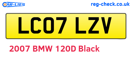 LC07LZV are the vehicle registration plates.