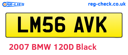 LM56AVK are the vehicle registration plates.