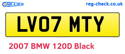 LV07MTY are the vehicle registration plates.
