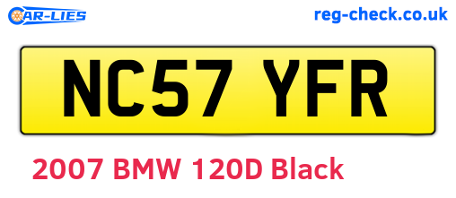 NC57YFR are the vehicle registration plates.