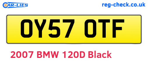 OY57OTF are the vehicle registration plates.