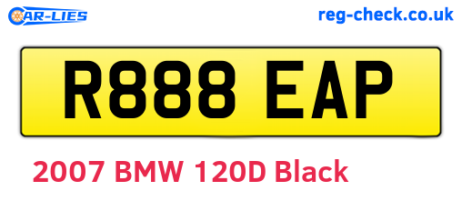 R888EAP are the vehicle registration plates.